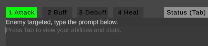 New typing field UI